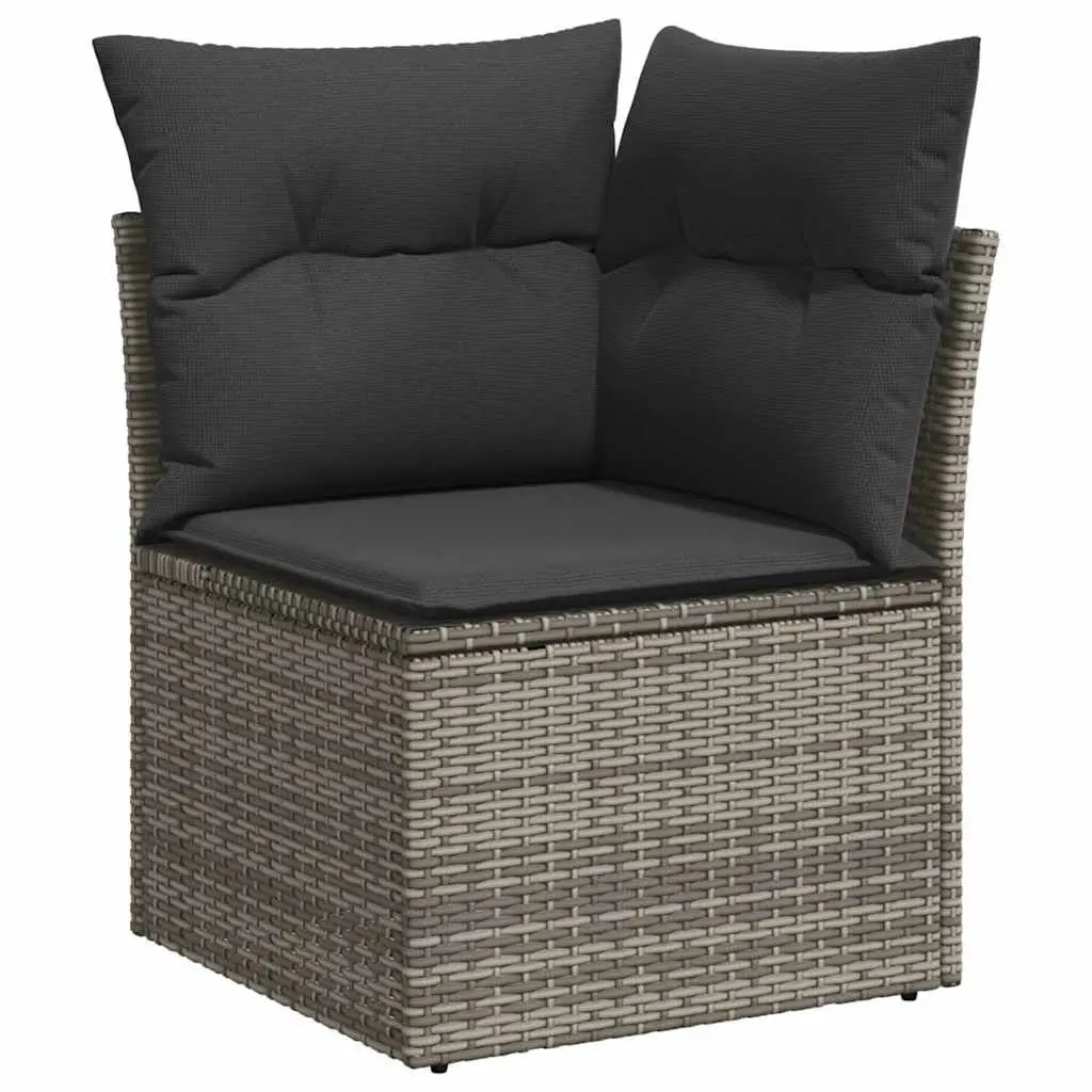 Garden Sofa Set Modular PE Rattan 10 Piece Outdoor Furniture Grey