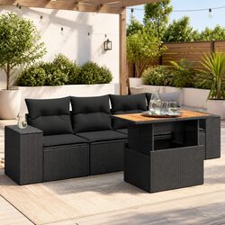 Black Rattan Outdoor Sofa Set for Your Patio
