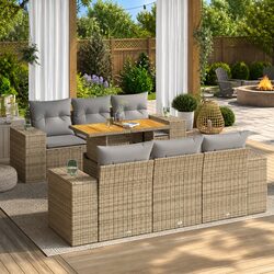 Versatile 7-Piece Sofa Set for Various Outdoor Settings