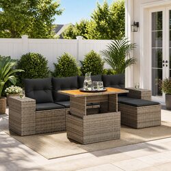 Practical 6 Piece Outdoor Sofa Set for Your Backyard