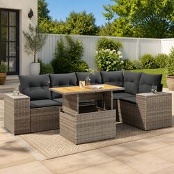 Practical 6-Piece Grey Outdoor Sofa Set for Any Home
