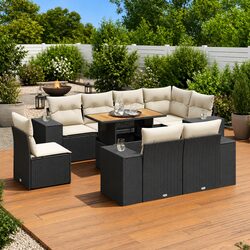 Ideal 9-Piece Outdoor Sofa Set for Relaxing and Entertaining