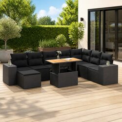 Practical 9 Piece Garden Sofa Set for Your Outdoor Needs