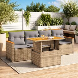 Practical 5 Piece Modular Sofa Set for Outdoor Use