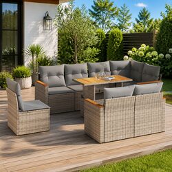 Versatile 9 Piece Garden Sofa Set for Your Home