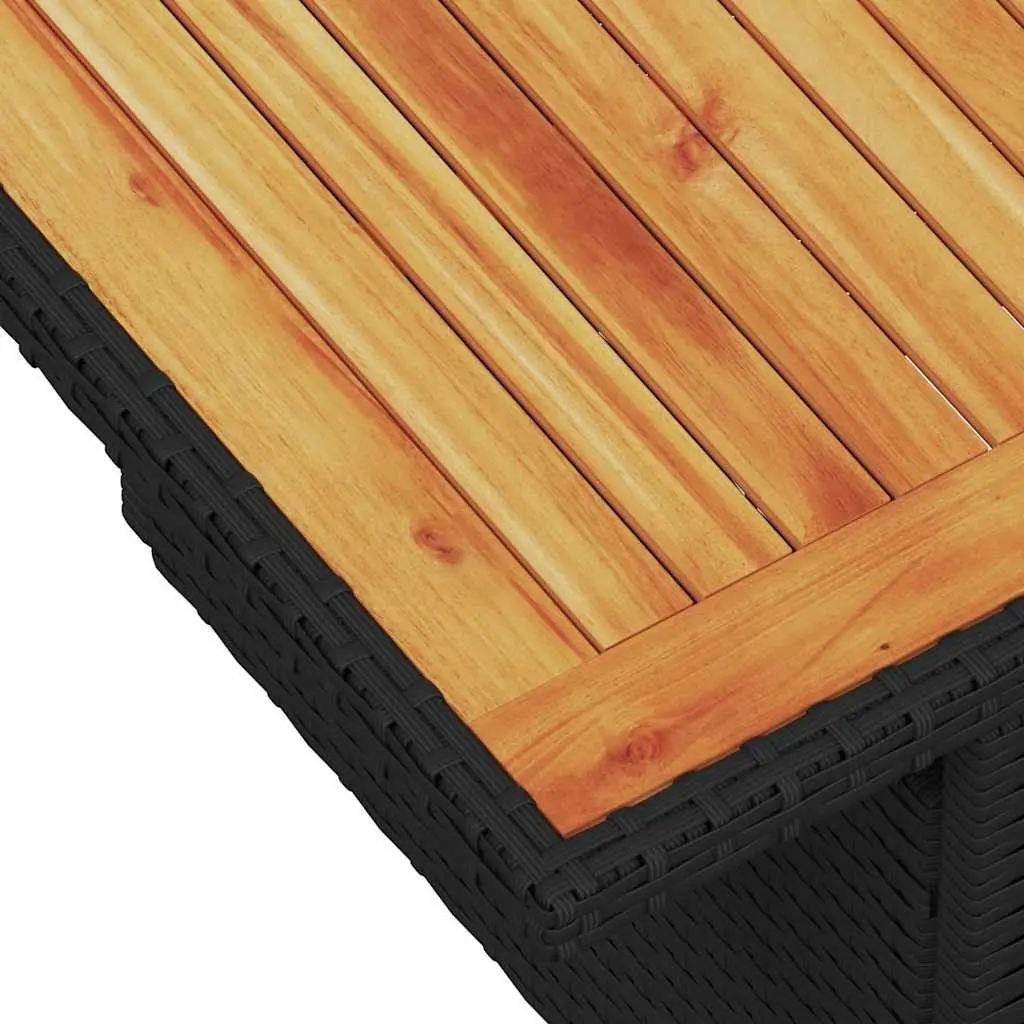 8 Piece Outdoor Garden Sofa Set with Storage Cushions Black Rattan Patio