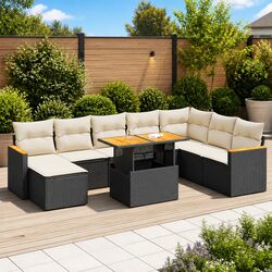 Practical 9-Piece Garden Sofa Set for Various Outdoor Uses