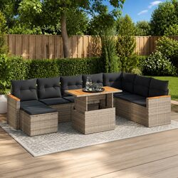 Practical 9 Piece Garden Sofa Set for Home Use