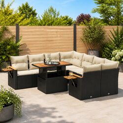 Practical 9 Piece Garden Sofa Set for Outdoor Spaces