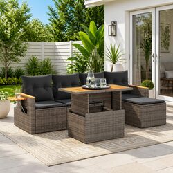 Perfect for Your Patio: 6-Piece Garden Sofa Set