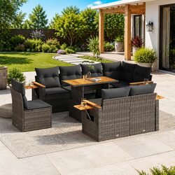 Practical 9-Piece Garden Sofa Set for Outdoor Relaxation