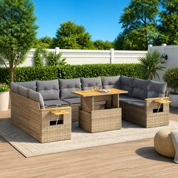 10-Piece Garden Sofa Set for Practical Outdoor Living