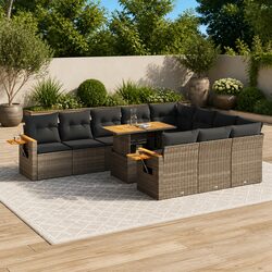 Practical 10 Piece Garden Sofa Set for Your Outdoor Needs