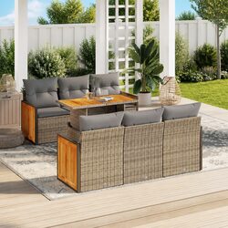Practical 7 Piece Garden Sofa Set with Storage for Any Space
