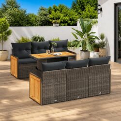 Versatile 7 Piece Grey Outdoor Furniture Sofa Set