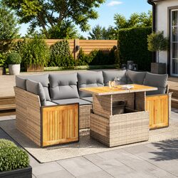Practical 7 Piece Outdoor Sofa Set for Relaxation and Storage