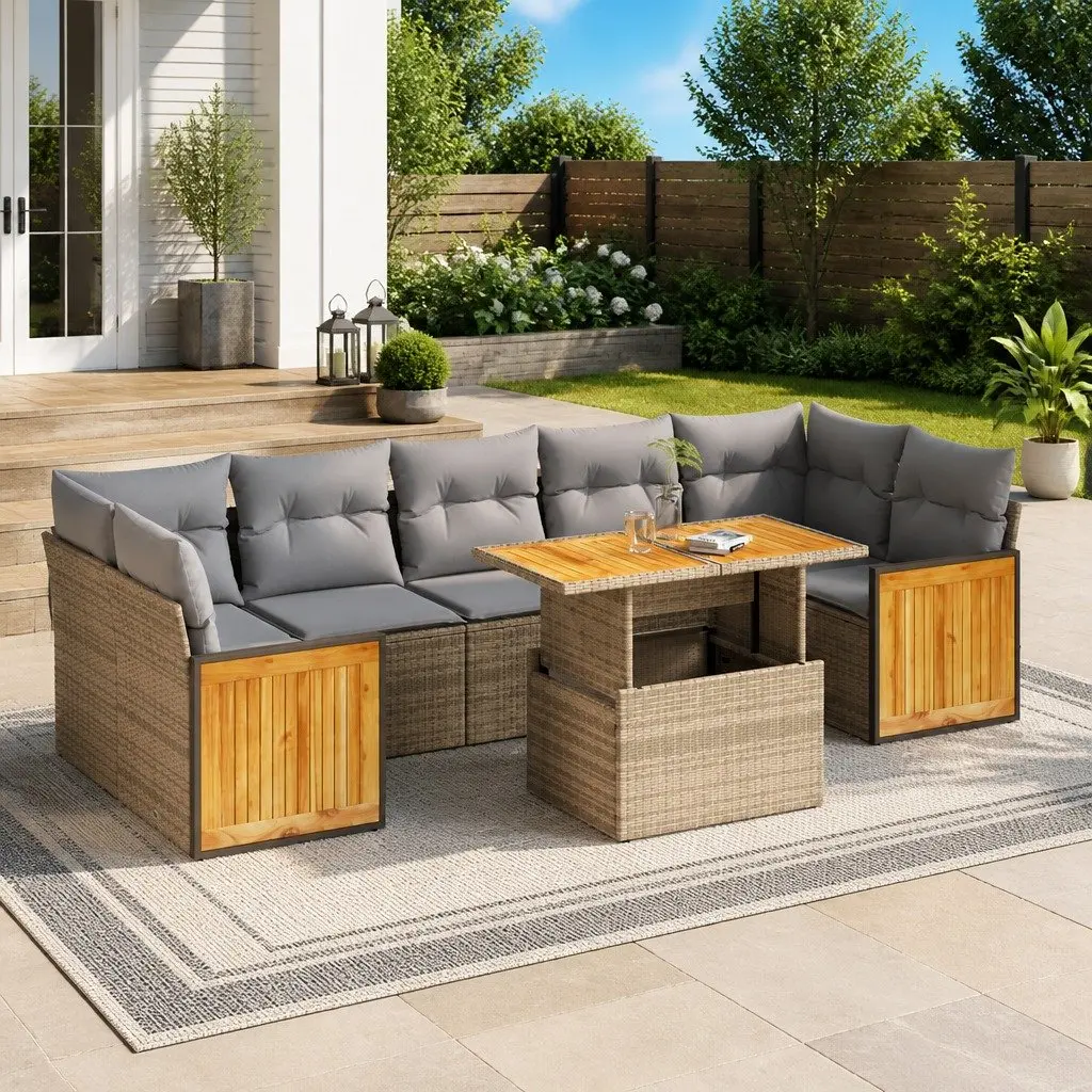 8 Piece Outdoor Sofa Set with Storage