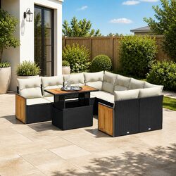 Practical 9 Piece Outdoor Sofa Set for Everyday Use