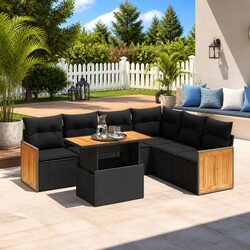 Practical 7 Piece Sofa Set for Outdoor Relaxation