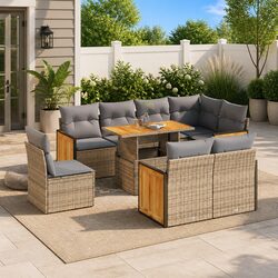 Versatile 9 Piece Outdoor Sofa Set for Your Patio