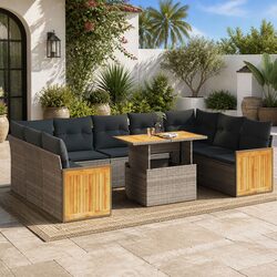 Versatile 10-Piece Garden Sofa Set for Your Patio or Terrace