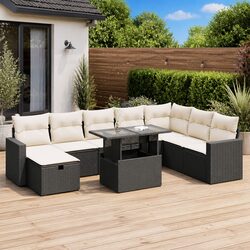 Practical 9-Piece Modular Garden Sofa for Your Outdoors