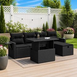 Practical 6-Piece Garden Sofa Set for Any Outdoor Space