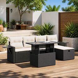 Practical 6 Piece Sofa Set for Outdoor Gatherings