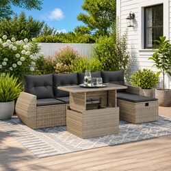 Practical 6-Piece Garden Sofa Set for Every Outdoor Space