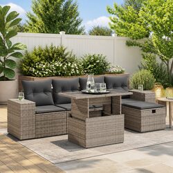 Practical 6 Piece Garden Sofa Set for Your Outdoor Needs