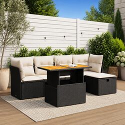 Practical 6 Piece Garden Sofa Set with Storage Options