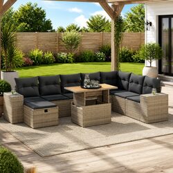 Practical 9 Piece Garden Sofa Set for Every Occasion