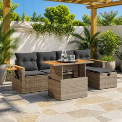 Functional 6-Piece Outdoor Sofa Set for Your Home