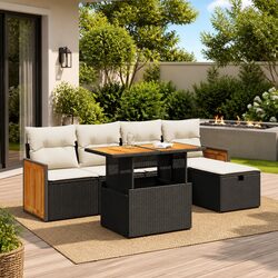 Practical 6 Piece Garden Sofa Set for Outdoor Living