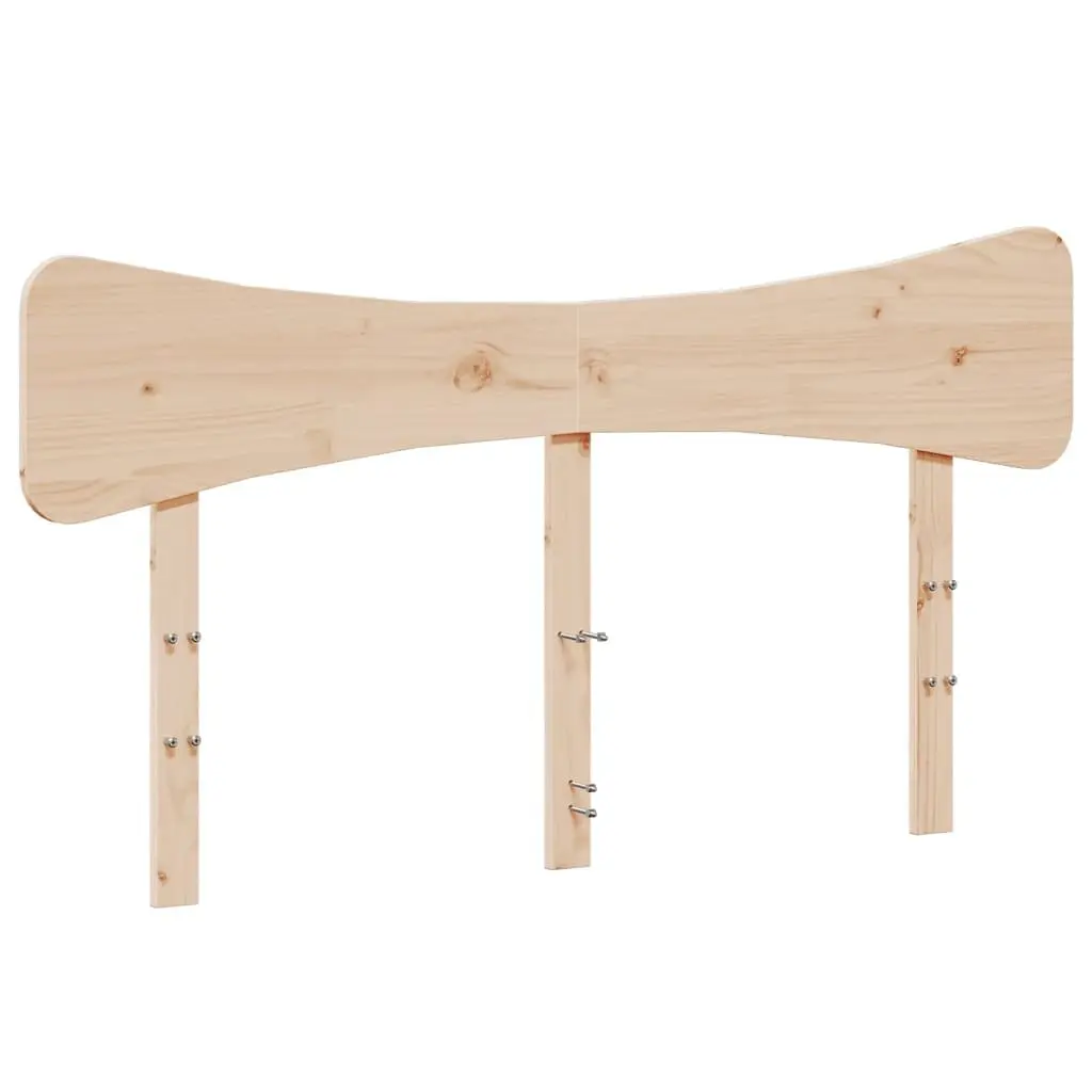 Solid Wood Pine Bed Frame Slatted Base 135x190 cm Brown