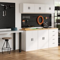 Functional 2 Piece White Garage Cabinets for Every Home