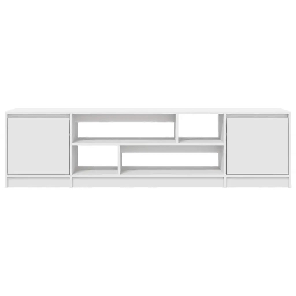 TV Cabinet Engineered Wood 188.5x41x50cm White Storage Unit for Living Room Bedroom