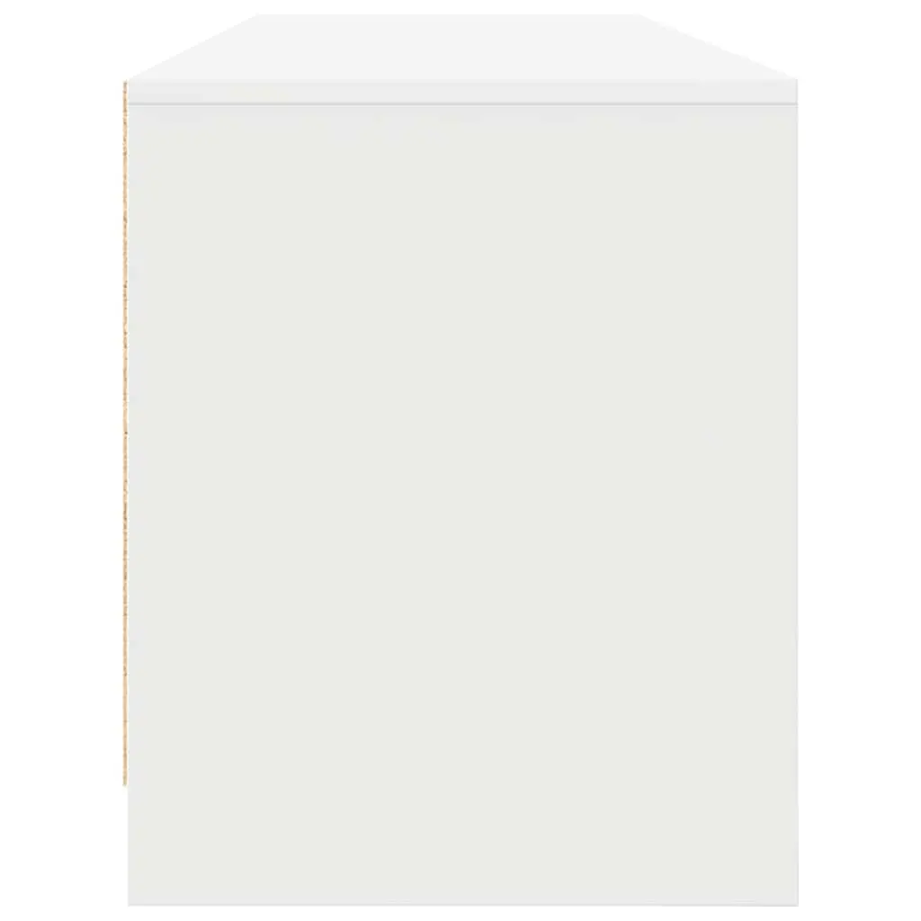 TV Cabinet Engineered Wood 188.5x41x50cm White Storage Unit for Living Room Bedroom