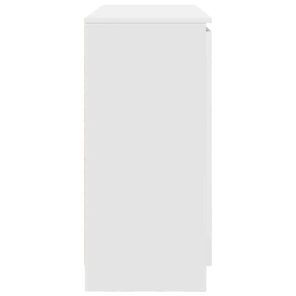 Sideboard Engineered Wood 100.5cm White Storage Cabinet with Drawers and Shelves