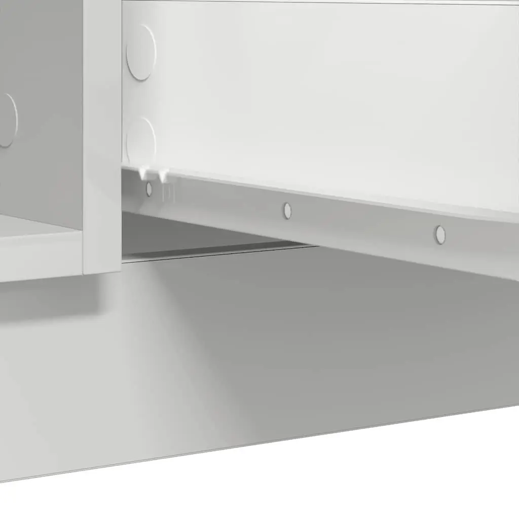 Sideboard Engineered Wood 100.5cm White Storage Cabinet with Drawers and Shelves