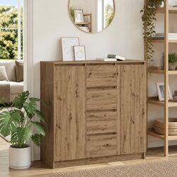 Practical Brown Sideboard for Living and Dining Spaces