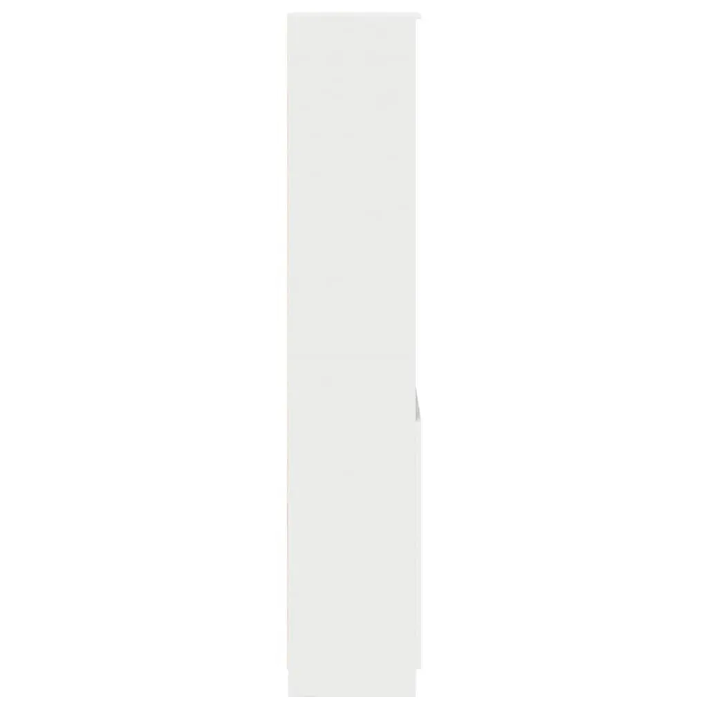 Highboard Storage Cabinet White 50x35x180cm Engineered Wood Tall Cupboard