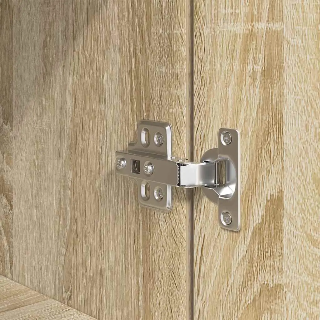 Tall Storage Cabinet Engineered Wood Brown Highboard Buffet for Organizing Dining Living Bedroom Bathroom Spaces