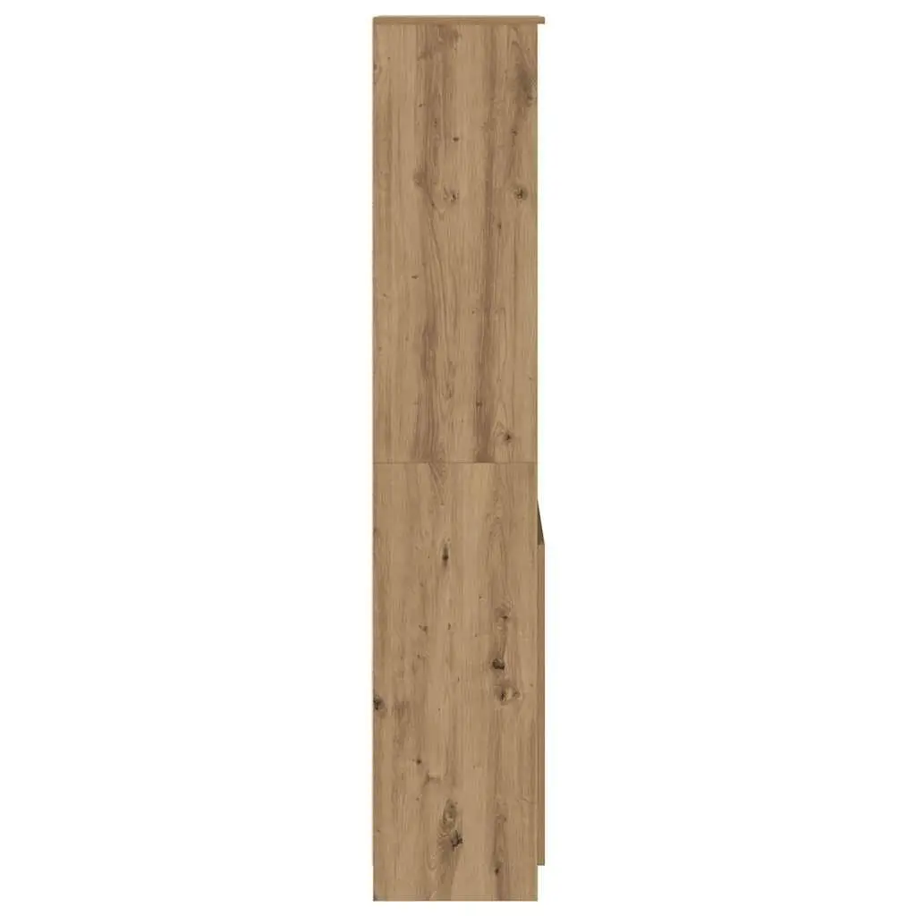 Highboard Storage Cabinet Engineered Wood Tall Brown Cupboard