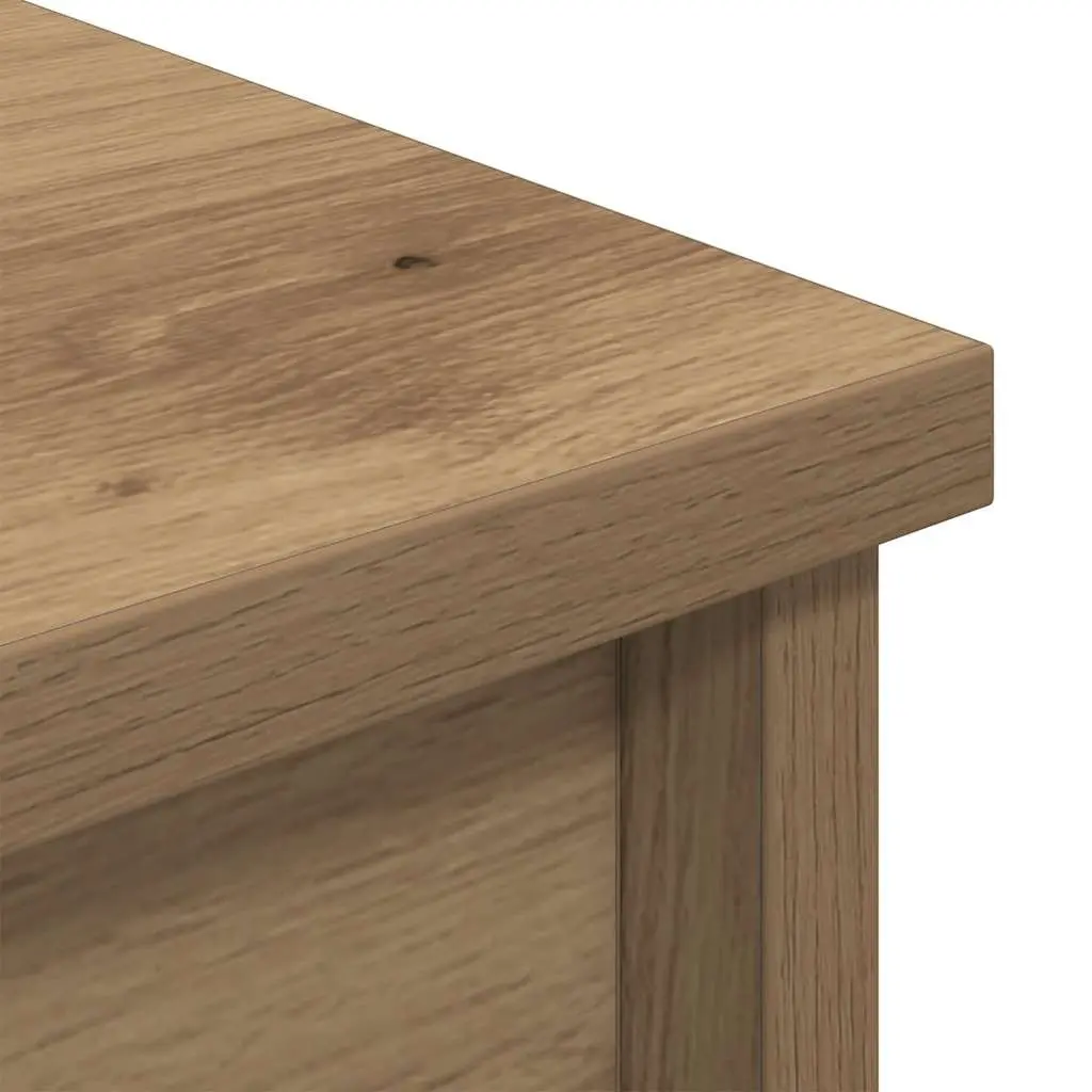 Highboard Storage Cabinet Engineered Wood Tall Brown Cupboard