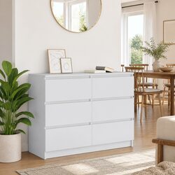 Practical White Sideboard for Various Home Uses 100x35x76 cm