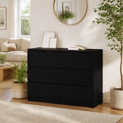 Practical Black Sideboard for Organizing Home Essentials 100x35x76cm