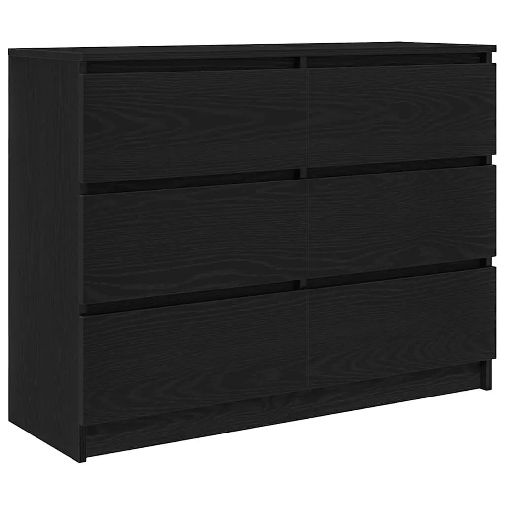Black Sideboard for Organizing Home Essentials 100x35x76cm