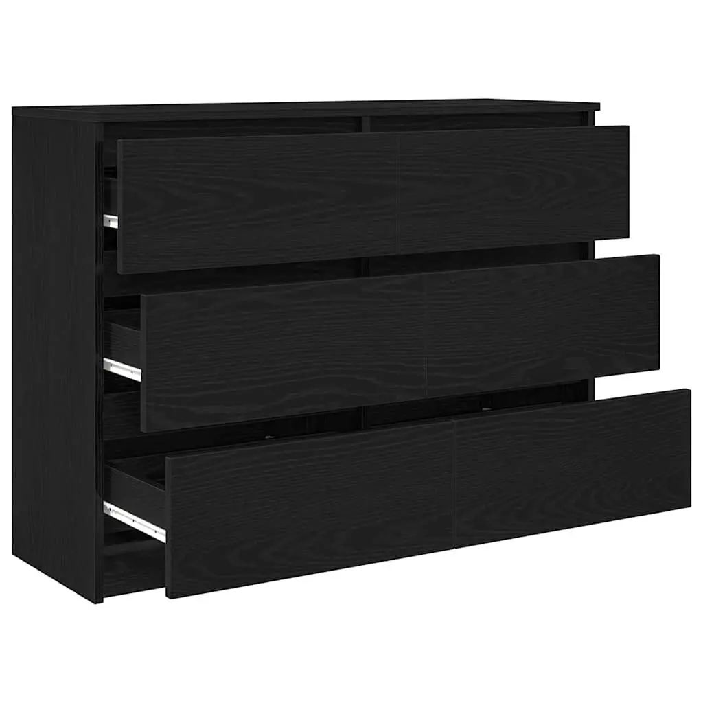 Black Sideboard for Organizing Home Essentials 100x35x76cm