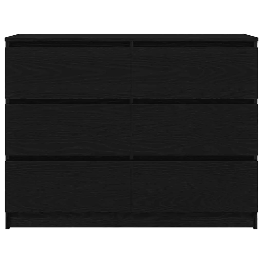 Black Sideboard for Organizing Home Essentials 100x35x76cm